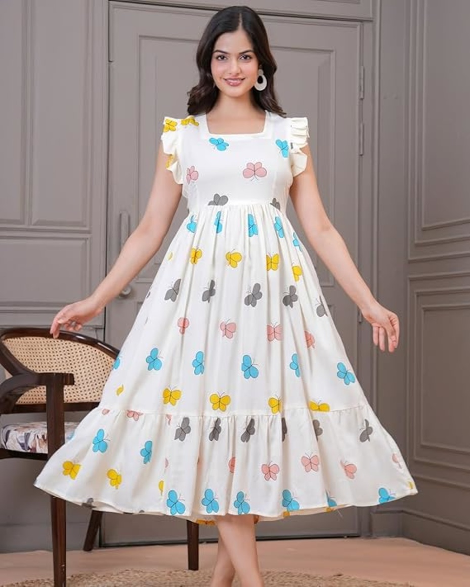 Lavender Cotton Blend Kurti & Trouser 1