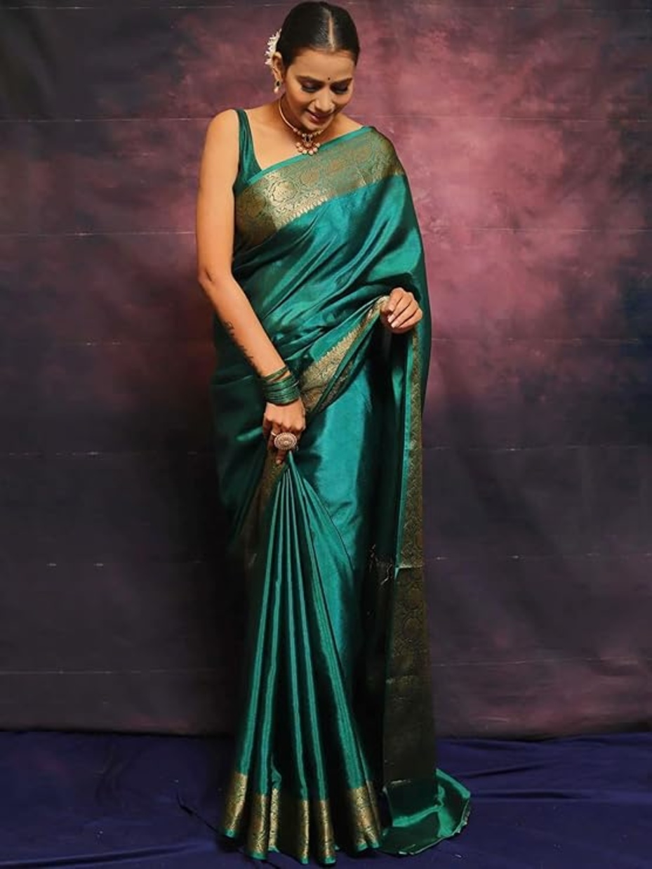 Women's Banarasi Kanchipuram Art Silk Saree for Women 2