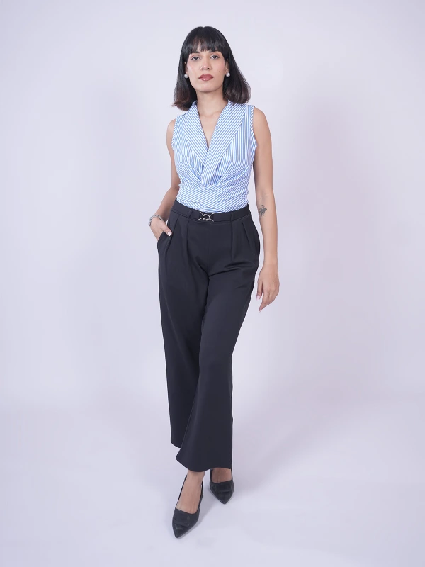 Black Straight Pants 1