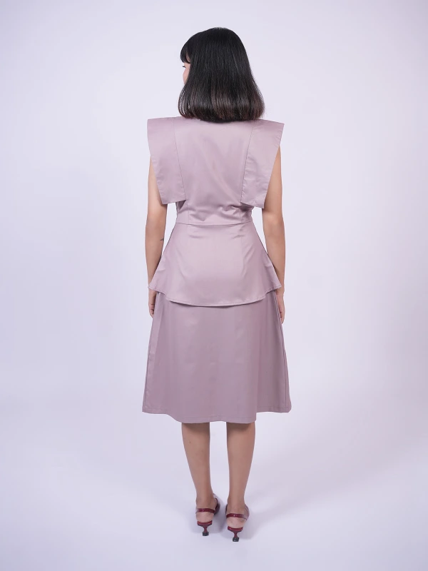 Mauve Extended Shoulder Flap Waistcoat for Women 3