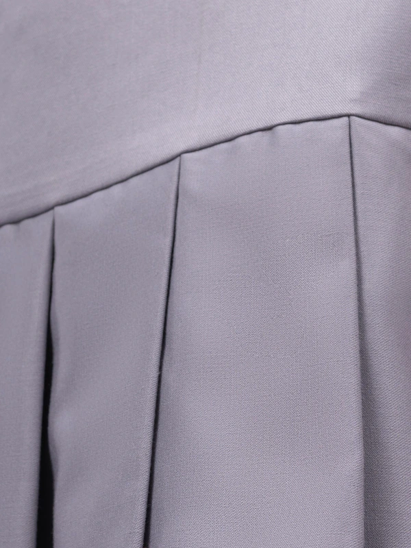 Grey Formal Pleated Hem Shift Dress 5