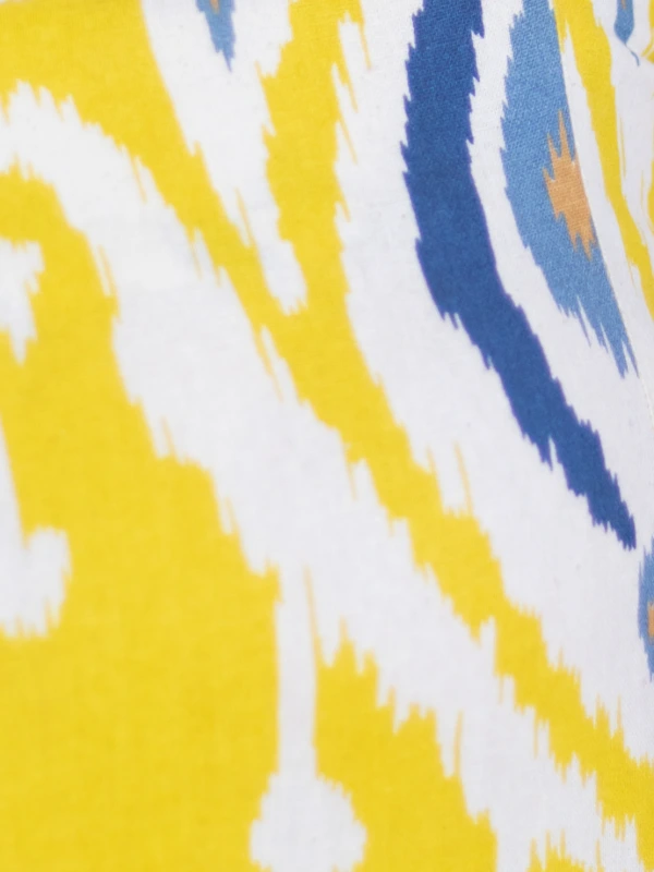 Yellow Ikat Cotton Straight Kurta 7