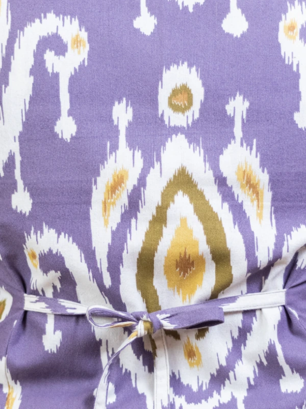 Purple Ikat Waistcoat Pant Cotton Co-Ord Set 4