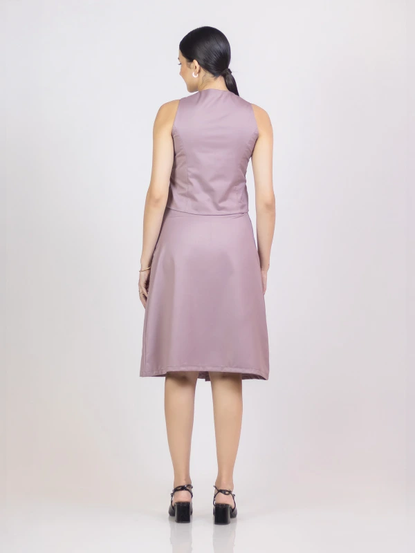 Mauve Formal Pleated Skirt 2