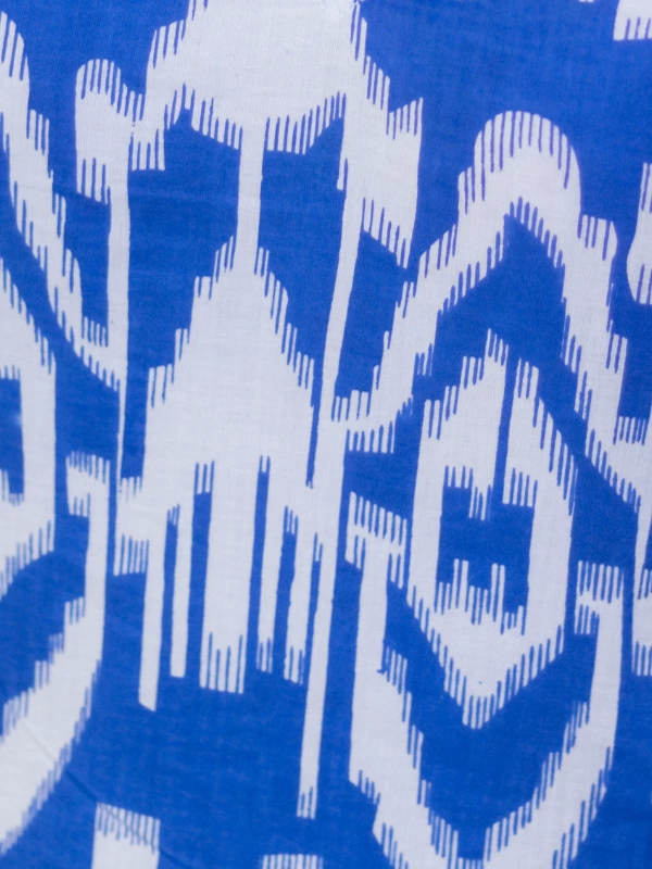 Blue Ikat Cotton Halter Neck Kurti 7