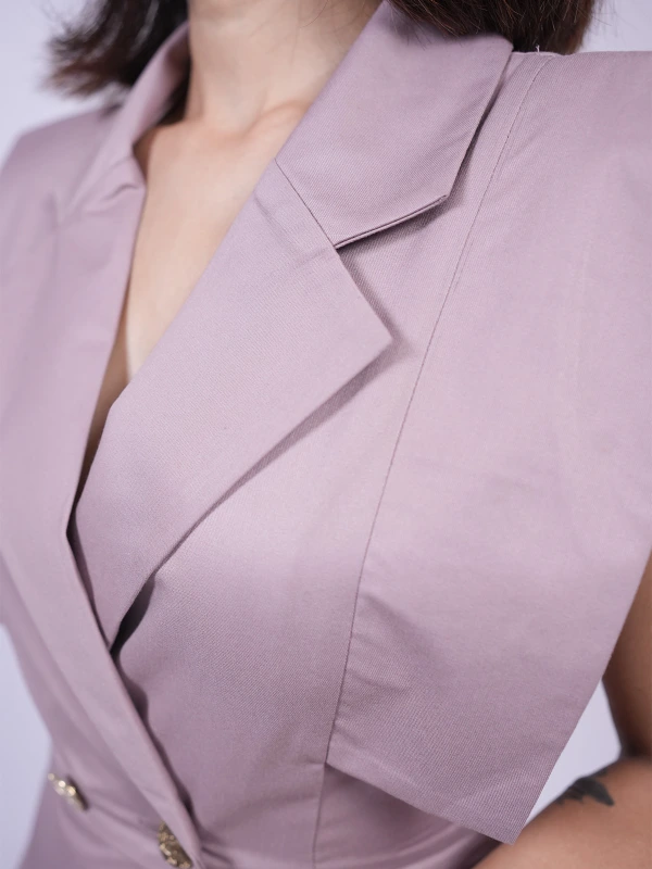 Mauve Extended Shoulder Flap Waistcoat for Women 5