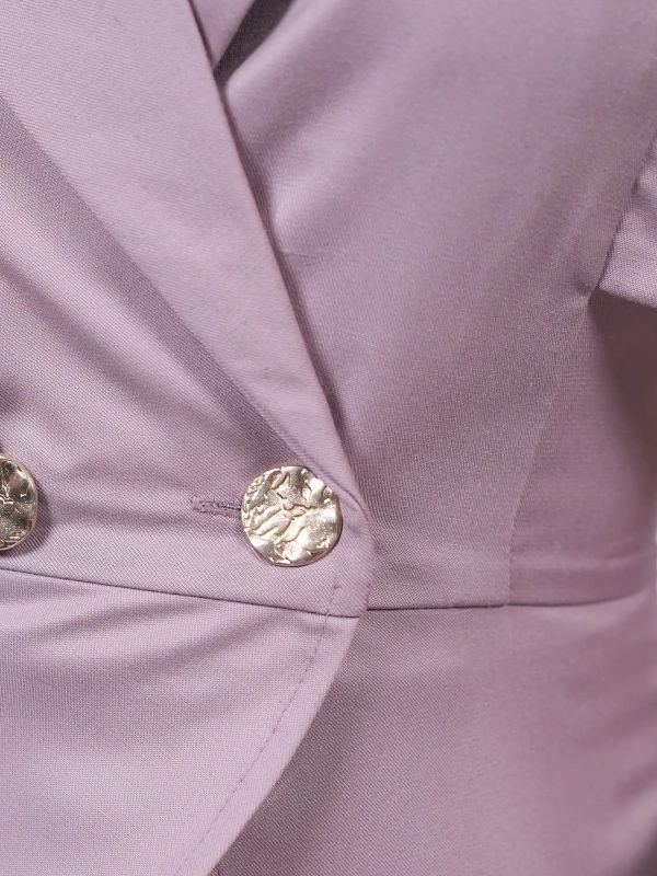 Mauve Extended Shoulder Flap Waistcoat for Women 7