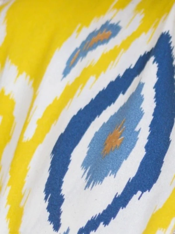 Purple & Yellow Ikat Cotton Reversible Jacket 3